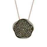 2.14ct 14k Rose Gold White & Champagne Diamond Pendant