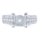 1.90ct 18k White Gold Diamond Semi-mount Ring
