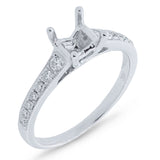 0.24ct 18k White Gold Diamond Semi-mount Ring