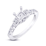 0.39ct 14k White Gold Diamond Semi-mount Ring