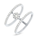 0.43ct 14k White Gold Diamond Lady's Ring Size 5