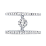 0.43ct 14k White Gold Diamond Lady's Ring Size 5