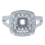 0.55ct 18k White Gold Diamond Semi-mount Ring