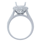 0.55ct 18k White Gold Diamond Semi-mount Ring