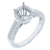 0.48ct 14k White Gold Diamond Semi-mount Ring