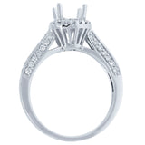 0.48ct 14k White Gold Diamond Semi-mount Ring