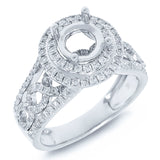 0.75ct 14k White Gold Diamond Semi-mount Ring