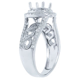 0.75ct 14k White Gold Diamond Semi-mount Ring