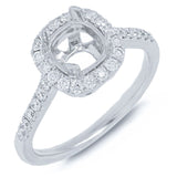 0.45ct 14k White Gold Diamond Semi-mount Ring