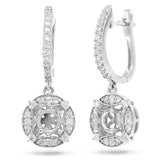 0.50ct 14k White Gold Diamond Semi-mount Earring