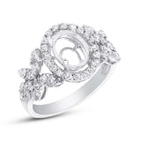 1.18ct 18k White Gold Diamond Semi-mount Ring