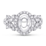 1.18ct 18k White Gold Diamond Semi-mount Ring