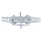 0.36ct 14k White Gold Diamond Semi-mount Ring