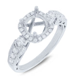 0.55ct 14k White Gold Diamond Semi-mount Ring