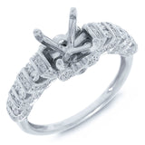 0.40ct 14k White Gold Diamond Semi-mount Ring