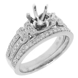 0.45ct 18k White Gold Diamond Semi-mount Ring 2-pc