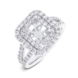 1.01ct 18k White Gold Diamond Semi-mount Ring