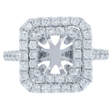 0.87ct 18k White Gold Diamond Semi-mount Ring