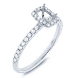 0.27ct 14k White Gold Diamond Semi-mount Ring