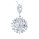 2.55ct 18k White Gold Diamond Pendant