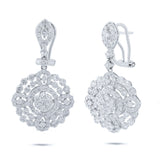 3.67ct 18k White Gold Diamond Earring