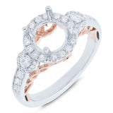 0.52ct 14k Two-tone Rose Gold Diamond Semi-mount Ring