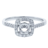 0.30ct 18k White Gold Diamond Semi-mount Ring