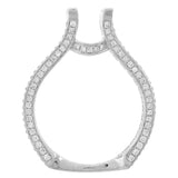 1.40ct 18k White Gold Diamond Semi-mount Ring Size 7