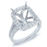 0.73ct 18k White Gold Diamond Semi-mount Ring