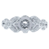0.21ct 14k White Gold Diamond Semi-mount Ring