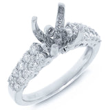 0.84ct 14k White Gold Diamond Semi-mount Ring