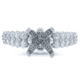 0.84ct 14k White Gold Diamond Semi-mount Ring