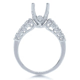0.84ct 14k White Gold Diamond Semi-mount Ring