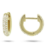 0.47ct 14k Yellow Gold Diamond Huggie Earring