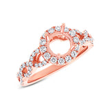 0.60ct 14k Rose Gold Diamond Semi-mount Ring