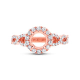 0.60ct 14k Rose Gold Diamond Semi-mount Ring