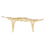 2.65ct 14k Yellow Gold Diamond Feather Ring
