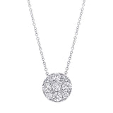 1.15ct 14k White Gold Diamond Cluster Necklace