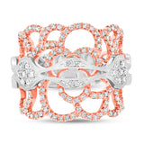 0.76ct 18k Two-tone Rose Gold Diamond Lady's Ring