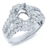 1.55ct 18k White Gold Diamond Semi-mount Ring