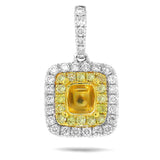 0.36ct 14k Two-tone Gold Diamond Semi-mount Pendant