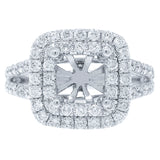0.93ct 18k White Gold Diamond Semi-mount Ring