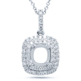 0.28ct 14k White Gold Diamond Semi-mount Pendant