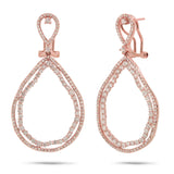 2.95ct 14k Rose Gold Diamond Earring