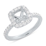 0.73ct 14k White Gold Diamond Semi-mount Ring
