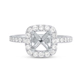 0.73ct 14k White Gold Diamond Semi-mount Ring