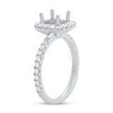 0.73ct 14k White Gold Diamond Semi-mount Ring