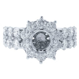 2.60ct 18k White Gold Diamond Semi-mount Ring