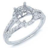 0.50ct 18k White Gold Diamond Semi-mount Ring
