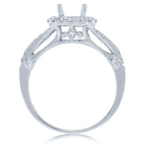 0.50ct 18k White Gold Diamond Semi-mount Ring